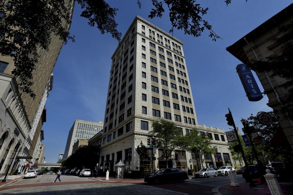 The Greenleaf Building catches the morning sun on Thursday. With the recent new ownership of the historic building, Jacobs Jewelers on the ground floor corner will be moving to a new location in January.