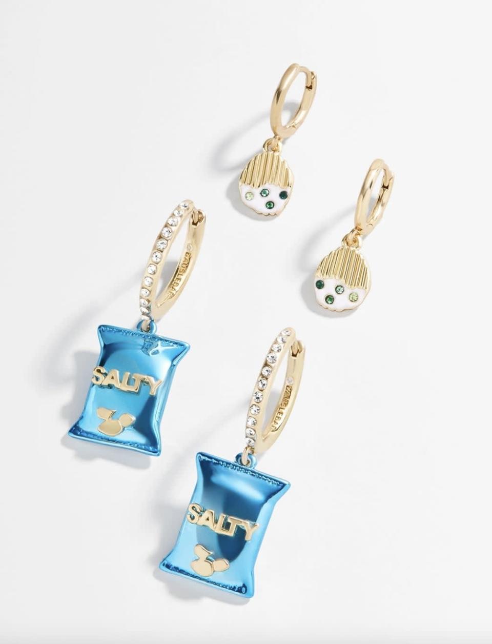 <p>I love to add one quirky element to each outfit, and this <span>Baublebar Double Dip Earring Set</span> ($58) is fantastic - any avid snacker can appreciate it. I'm obsessed with the fact that the little potato chips are covered in dip.</p>