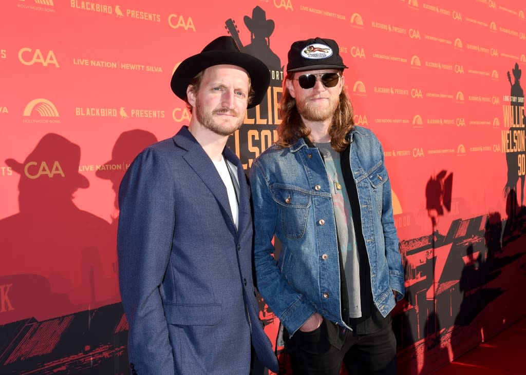 Jeremiah Fraites and Wesley Schultz at "Long Story Short: Willie Nelson 90" held at the Hollywood Bowl on April 29, 2023 in Los Angeles, California.