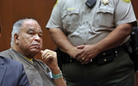 In 2014 Little, 74, shouted out in court during his sentencing hearing that he didn't commit the killings - Credit: &nbsp;Nick Ut/&nbsp;AP