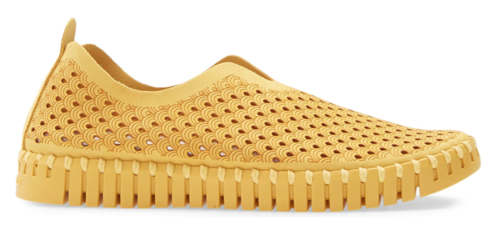 Ilse Jacobsen Tulip 139 Perforated Slip-On Sneaker in All Goldenrod 