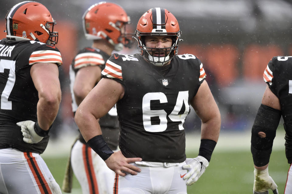 J.C. Tretter is urging his peers to find other passions in addition to football. (AP Photo/David Richard, File)