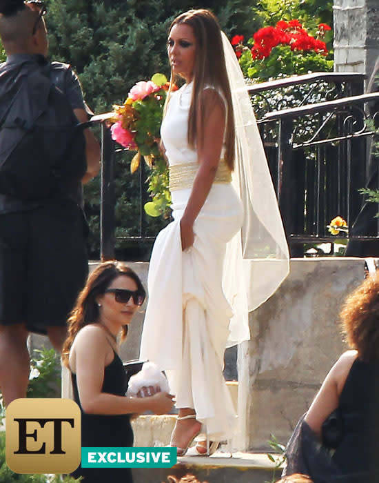 Actress Vanessa Williams tied the knot with fiance Jim Skrip in an elegant Fourth of July wedding in front of friends and family -- and ET has a look inside the couple's special day! The lavish yet intimate wedding in Buffalo, New York was complete with gorgeous gowns and incredible decor. <strong>WATCH: Celebrity Summer Wedding Watch: Who's Getting Hitched?</strong> FameFlynet The bride looked radiant in her wedding gown, complete with a hint of golden yellow sparkle, and white heels. FameFlynet The wedding guests celebrated the nuptials with Fourth of July-themed sparklers. FameFlynet The newlyweds rode in a white Rolls Royce after the ceremony to add another touch of supreme elegance and class. FameFlynet Vanessa's mother rode to the reception in style as well. FameFlynet The <em>Ugly Betty</em> star's daughters, Melanie Jillian and Sasha, served as her beautiful bridesmaids. FameFlynet Actors Mark Indelicato and Ana Ortiz, who starred with Vanessa on <em>Ugly Betty,</em> turned out for the festivities. FameFlynet Even the ceremony venue, the St Stanislaus Roman Catholic church, looked every bit as bold, classy and important as the extravagant, heartfelt ceremony dictated. This is the third marriage for Vanessa. She was previously married to movie producer Ramon Hervey -- from 1987 to 1997 -- and former NBA star Rick Fox -- from 1999 to 2004. <strong>WATCH: Third Time's the Charm for These Lovesick Celebs! </strong> Congrats to the happy couple! For more exciting wedding news, check out the video below for a look at nine celebrity weddings we can't wait for this summer.