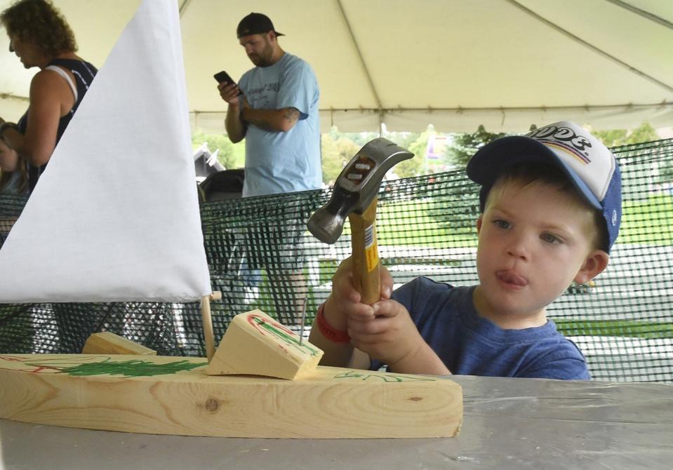 Toy boat building for children is among the activities taking place during the annual Marina Fest celebration over the Labor Day weekend at Sister Bay Marina.