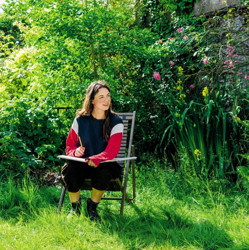 Frances Tophill in garden