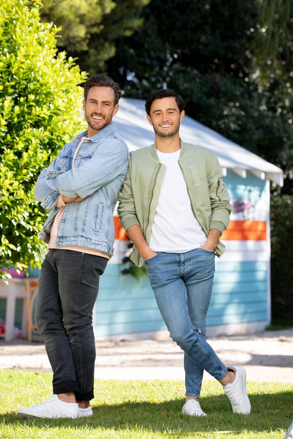 matt wilson and takaya honda as aaron brennan and david tanaka in neighbours