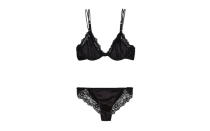 <p><em><a rel="nofollow noopener" href="https://www.topshop.com/en/tsuk/product/clothing-427/lingerie-nightwear-6914422/black-satin-set-8325096" target="_blank" data-ylk="slk:Lingerie set, £26;elm:context_link;itc:0;sec:content-canvas" class="link ">Lingerie set, £26</a> from Topshop</em> </p>