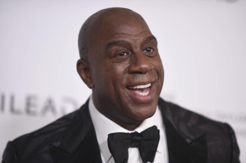 Magic Johnson attends the Elizabeth Taylor Ball to End AIDS on Thursday, September.  February 21, 2023, Beverly Hills Hotel.