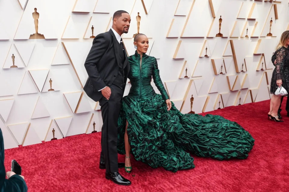 Will Smith and Jada Pinkett Smith arrive at the 2022 Oscars.