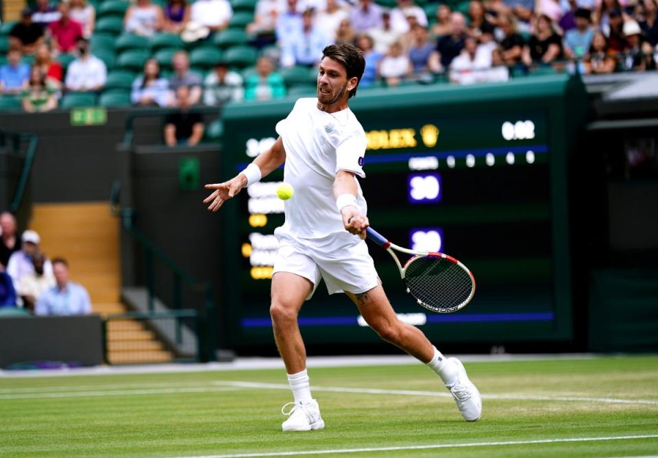 The Cameron Norrie forehand proved a formidable weapon in his last-16 win (Aaron Chown/PA) (PA Wire)