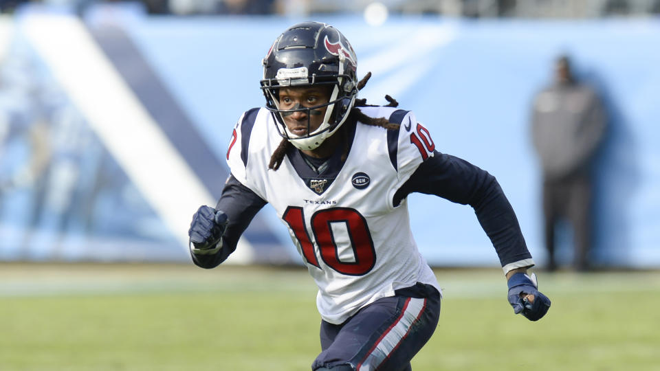 Houston Texans wide receiver DeAndre Hopkins has been a first-team All-Pro three straight years. (AP Photo/Mark Zaleski)