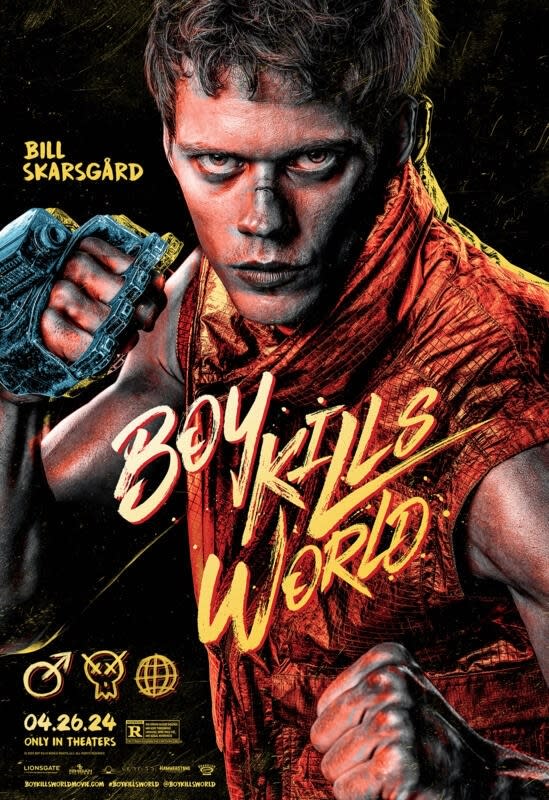 Boy Kills World Bill Skarsgard poster