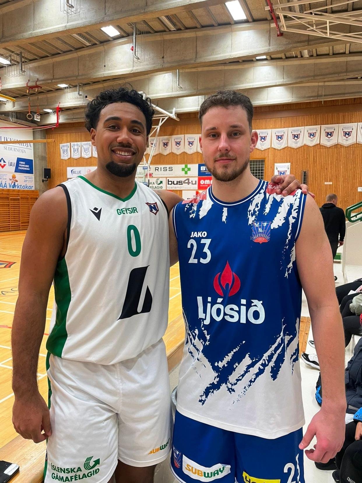 Former Bradley Braves Dwayne Lautier-Ogunleye and Ville Tahvanainen played against each other this season as professional players in Iceland.