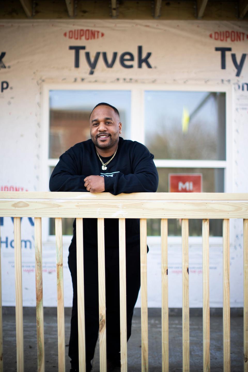 Wade Jordan III, a local affordable housing developer, at his development in the Southern Orchards neighborhood on Columbus' South Side. Jordan went through the Affordable Housing Trust's Emerging Developers Accelerator Program, which helps teach minority and women developers how to create affordable housing projects in the city.