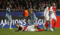 <p>Les Mancuniens n’y arrivent pas et butent sur une équipe de Monaco irréprochable. (Photo Getty)</p>