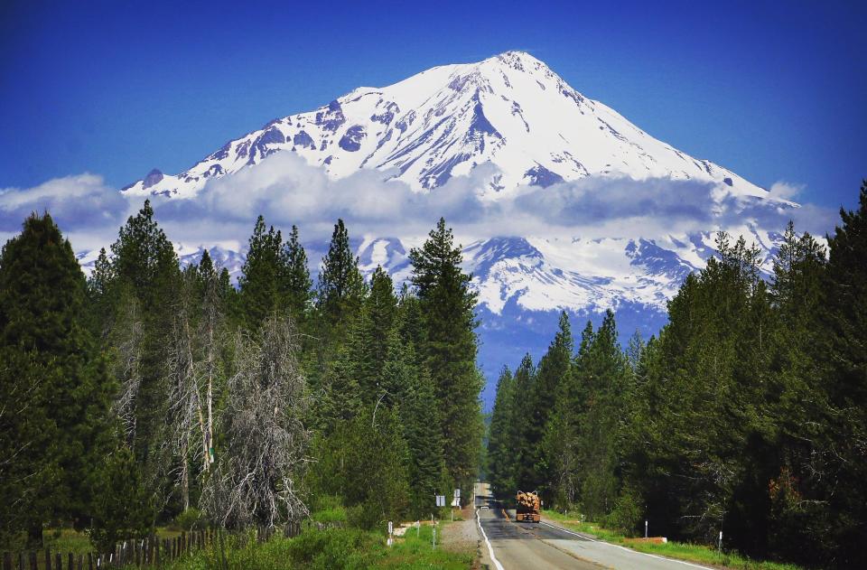 Mt. Shasta is seen in the spring of 2018.