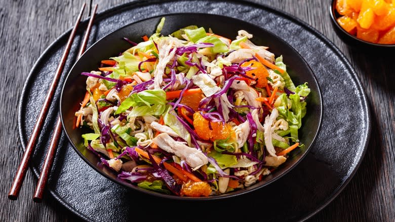 salad with shredded chicken