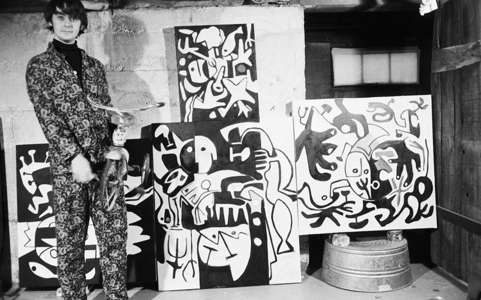 Neuwirth in 1964 with some of his paintings - John Byrne Cooke Estate/Getty Images