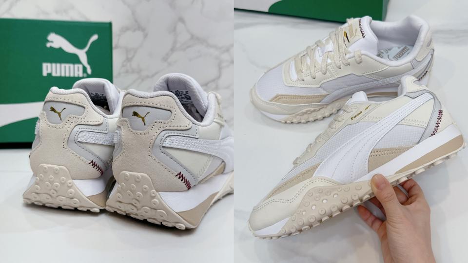 女神奶茶色球鞋盤點：PUMA Blktop Rider 奶蓋章魚鞋，NT$3,480。小紅書爆紅 PUMA Bkltop Rider 章魚鞋，穿上真的太時髦，搭配微甜微鹹奶蓋色圖片來源：編輯拍攝