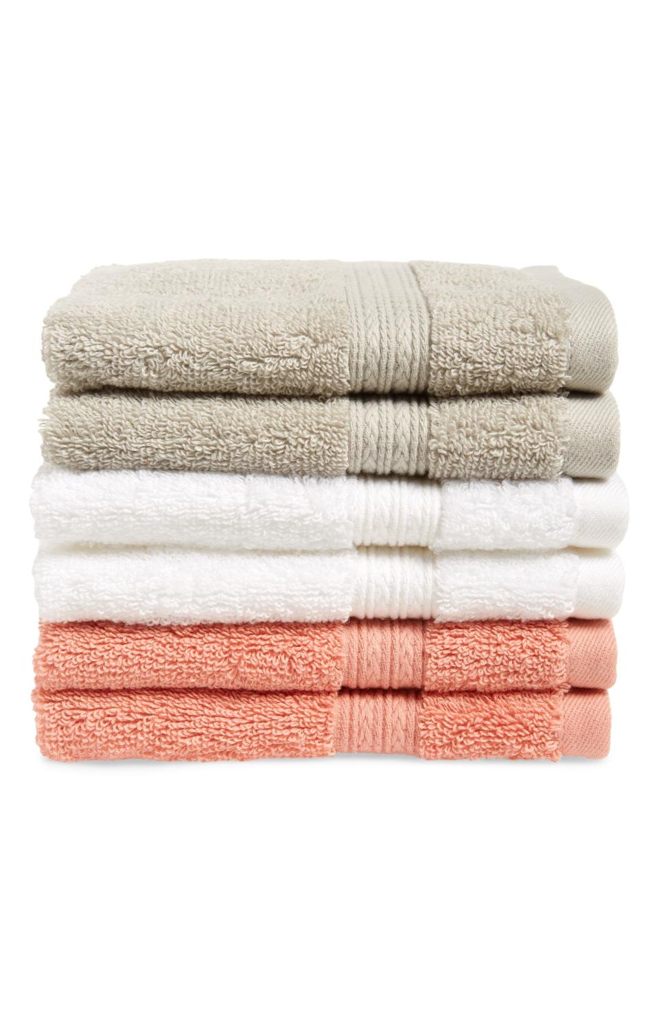 6-Pack Cotton Washcloth Set