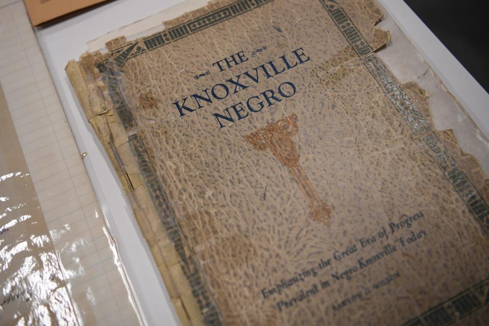 A book of “who’s who” in Knoxville’s Black community is seen in the archives at the Beck Cultural Exchange Center, Thursday, Feb. 10, 2022.
