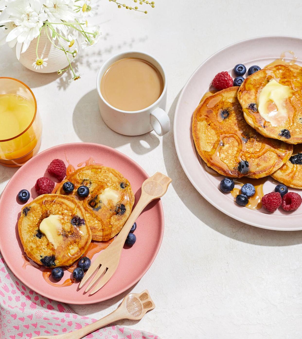 Blueberry-Yogurt Pancakes