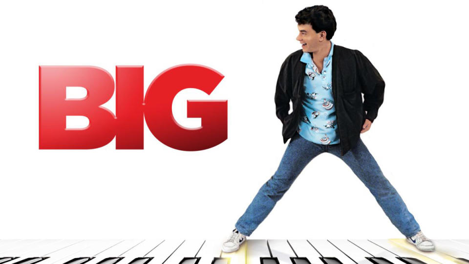 Tom Hanks his the iconic piano pose in a promo image for Big