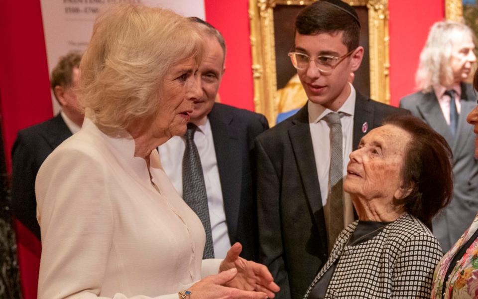 Lily and her great-grandson meet Camilla