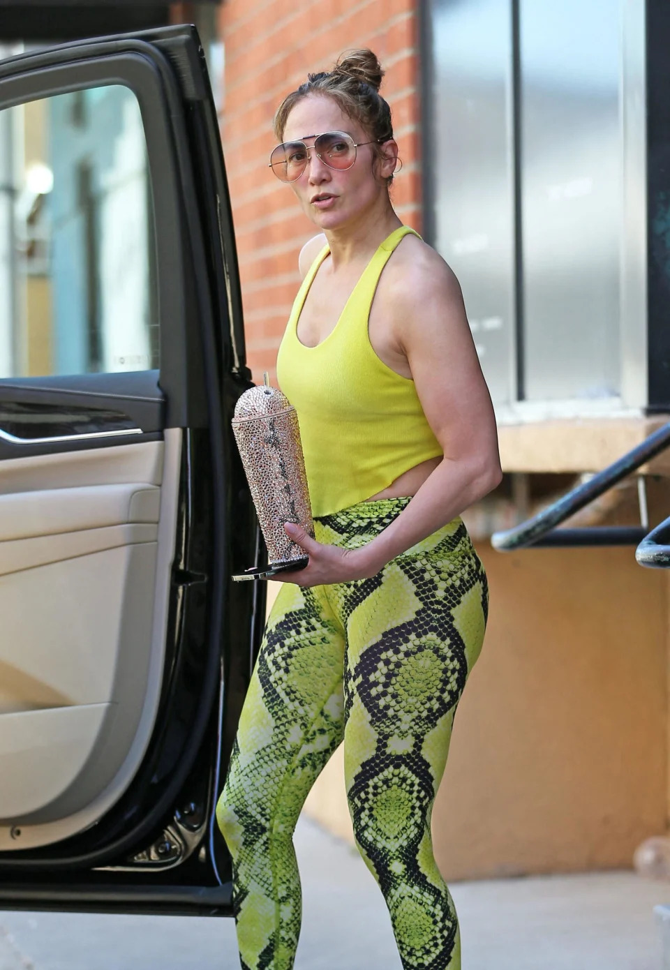 Jennifer Lopez Leaves A Fitness Studio