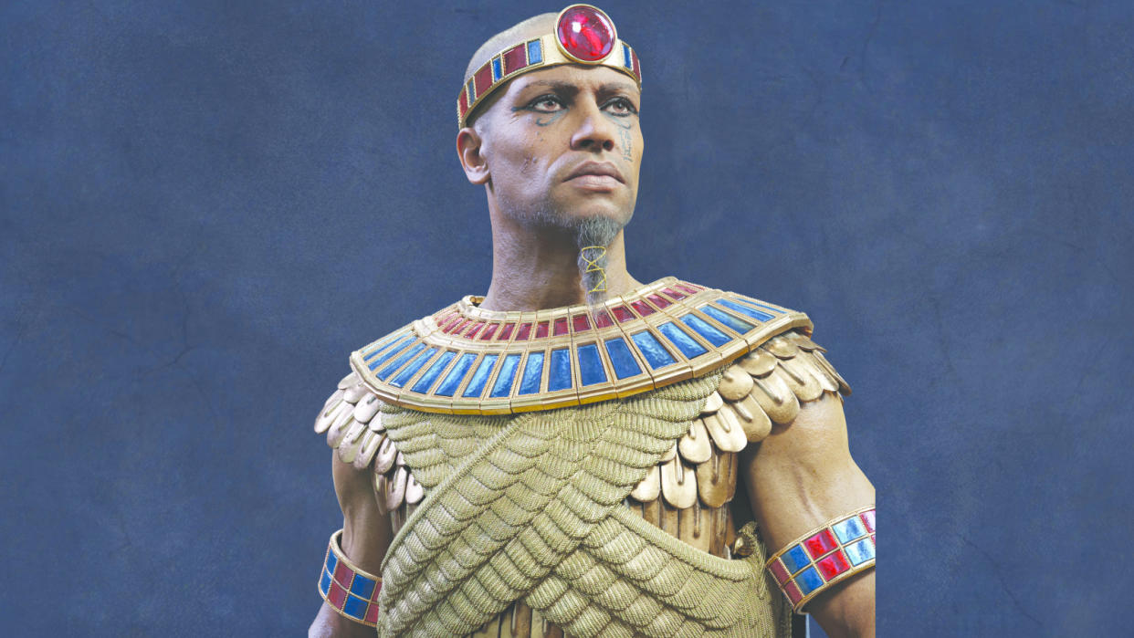  Using Blender to create levelled-up version of a character from Total War: Pharaoh. 