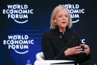 Meg Whitman, President and Chief Executive Officer, Hewlett Packard Enterprise, attends the annual meeting of the World Economic Forum (WEF) in Davos, Switzerland, January 18, 2017. REUTERS/Ruben Sprich