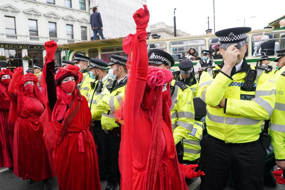 Extinction Rebellion protests: (PA)