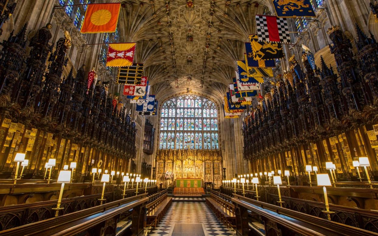 St George's Chapel at Windsor Castle vault - DOMINIC LIPINSKI/AFP