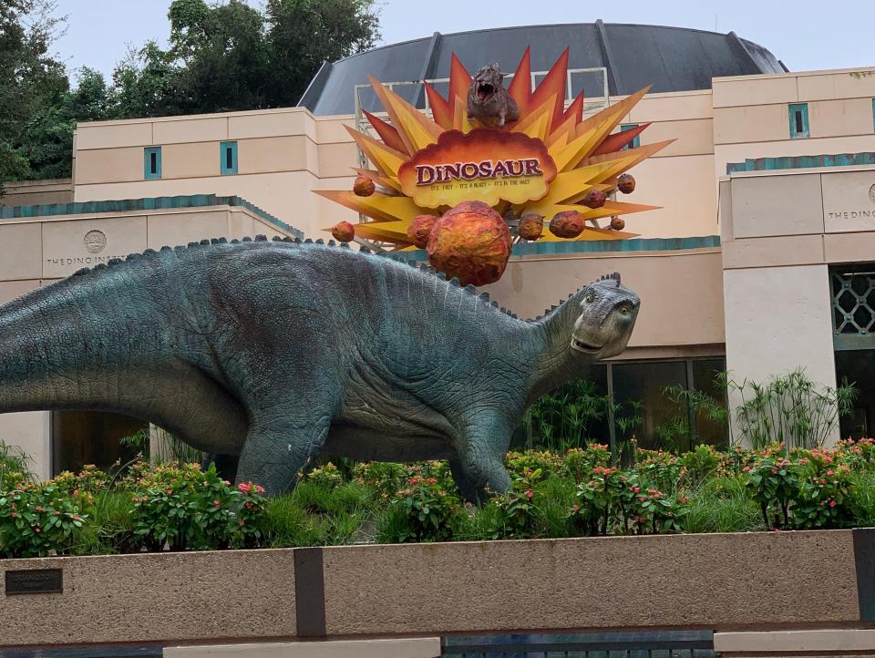 exterior shot of dinosaur ride at animal kingdom