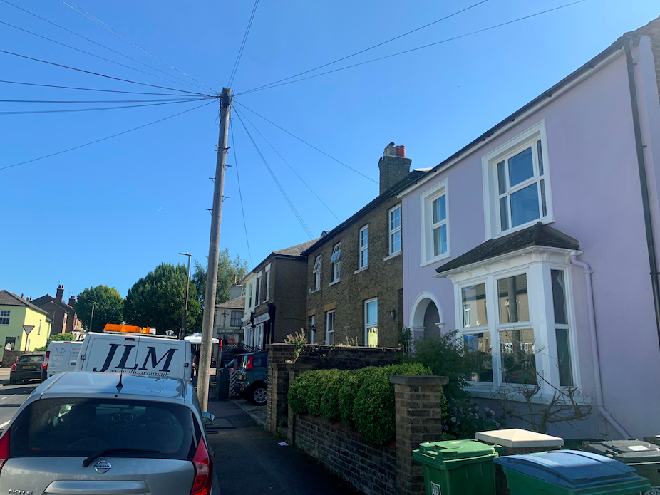 The council described the lilac colour as 'inappropriate to the period of the building which would have used stone like colours'. (SWNS)