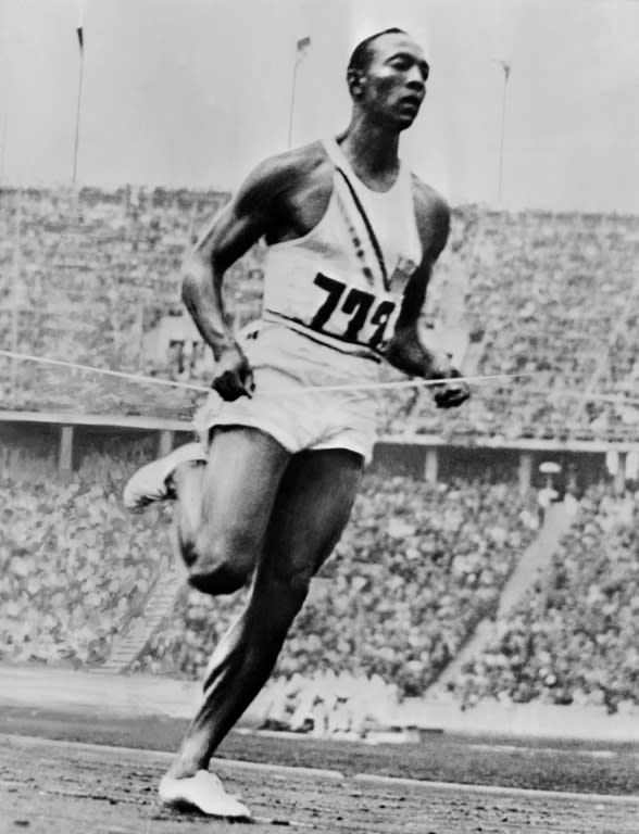 US champion Jesse Owens' achievements made a mockery of the Nazi ideology of Aryan supremacy and according to sporting folklore, Hitler refused to shake Owens' hand