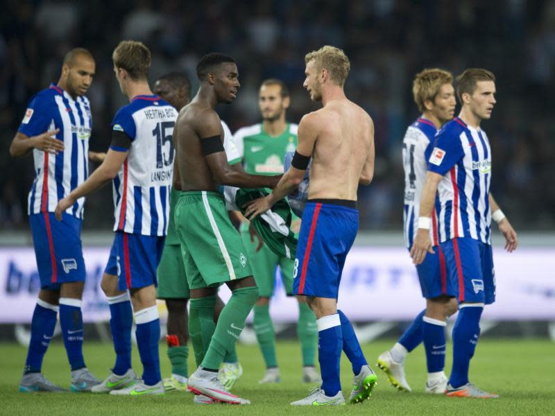 Gegen Hertha BSC reichte es für Werder Bremen wieder nicht zu Sieg. (Bild: Annegret Hilse/dpa)