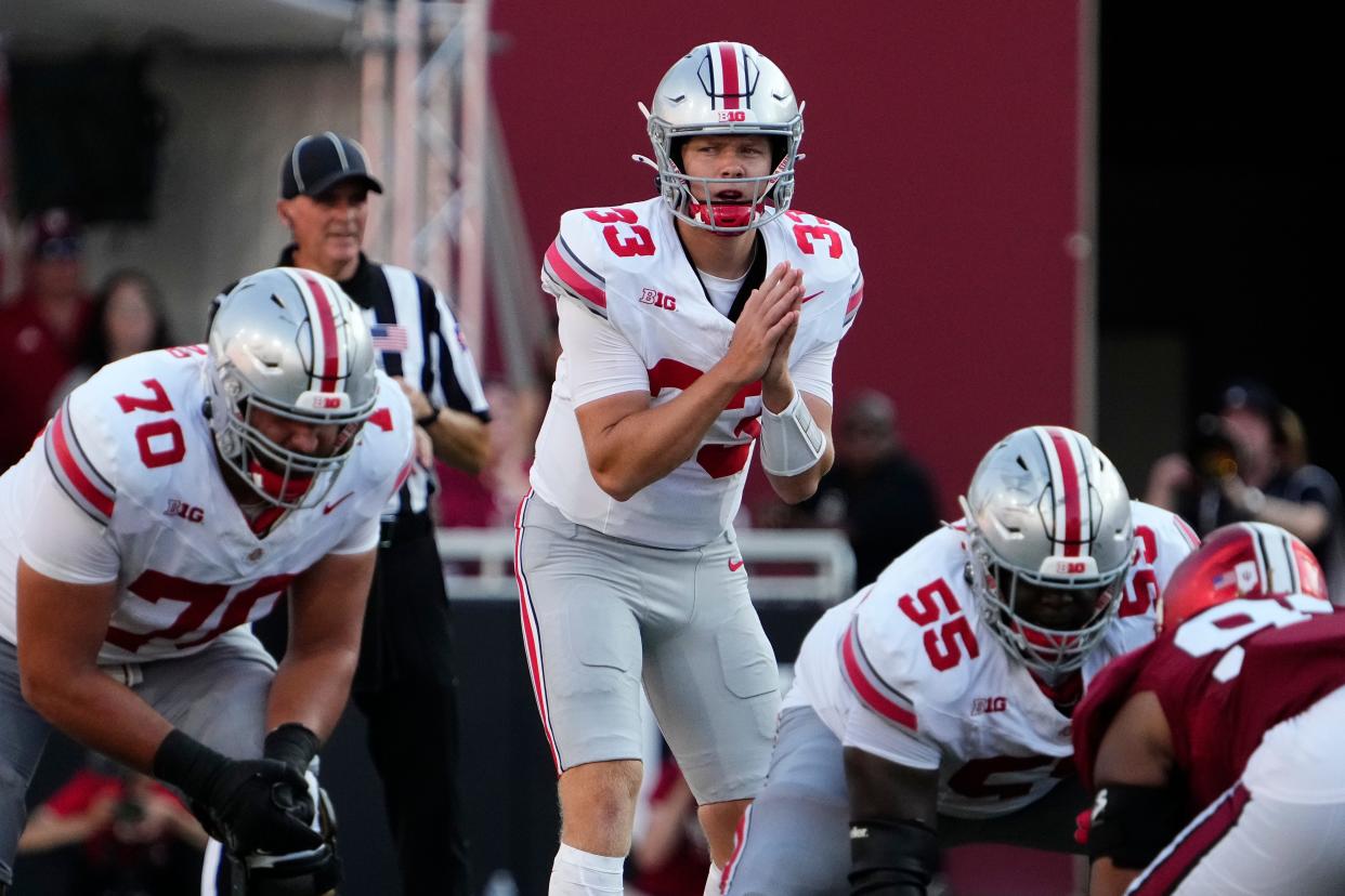 Ohio State quarterback Devin Brown played just two series against Indiana.