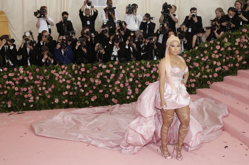 Nicki Minaj attends the Costume Institute Benefit at the Metropolitan Museum of Art in 2019. File Photo by John Angelillo/UPI