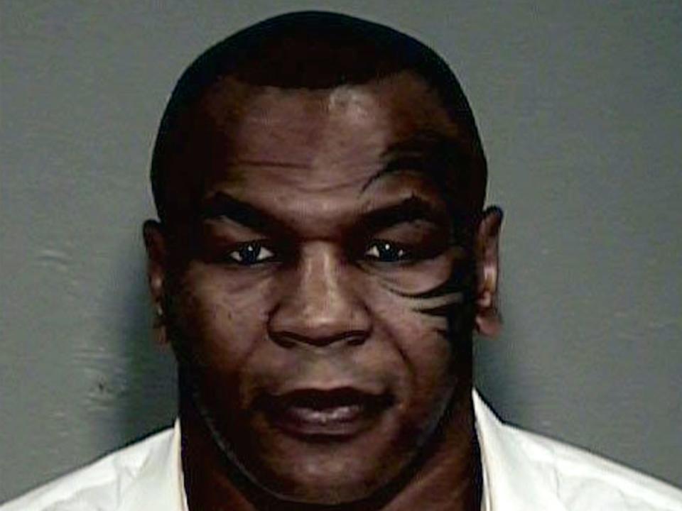 Mike Tyson's mug shot for cocaine possession and driving under the influence.