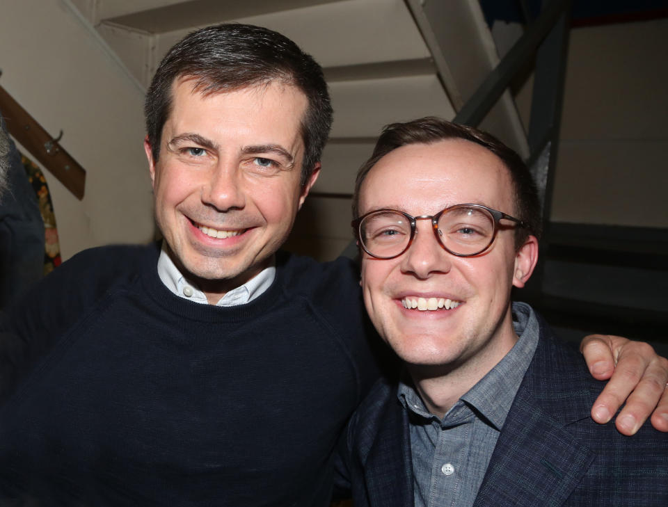 Pete Buttigieg and husband Chasten Buttigieg in New York City in 2020. (Bruce Glikas / Bruce Glikas/WireImage)