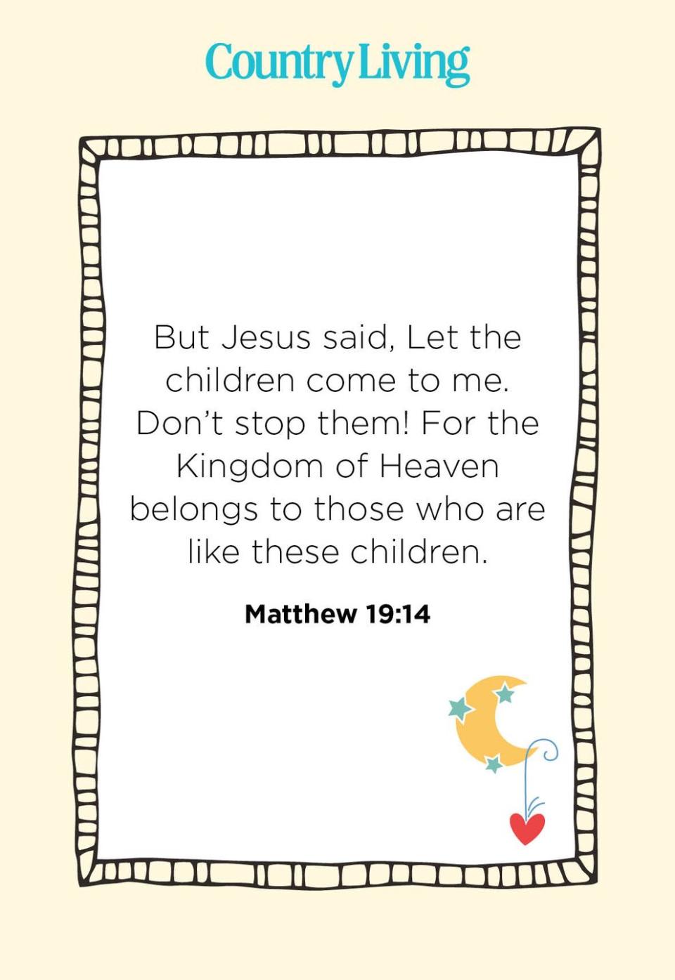 10) Matthew 19:14