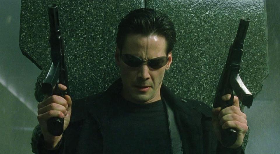 Keanu Reeves in The Matrix (Credit: Warner Bros)