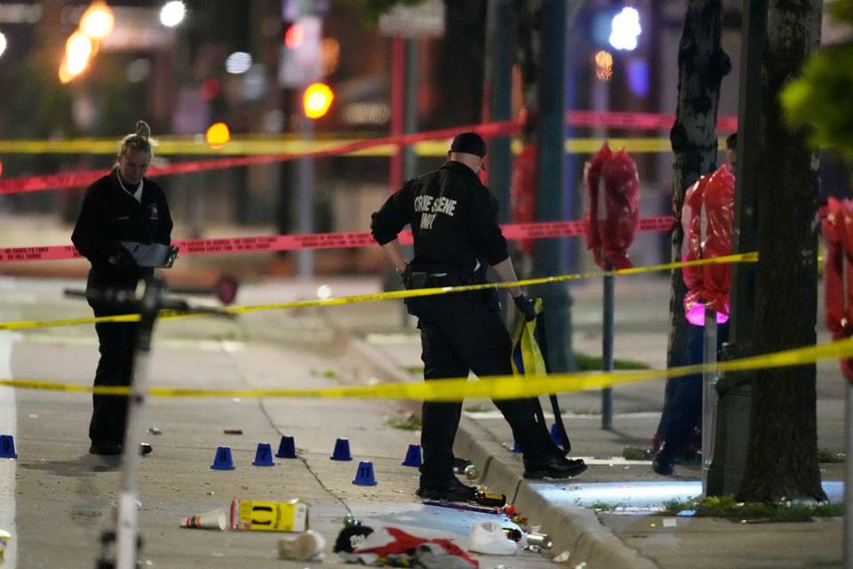 <p>AP Photo/David Zalubowski</p> Denver Police