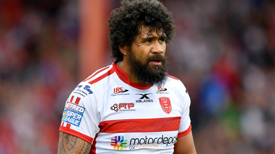 Mose Masoe, pictured here in action for St Helens.