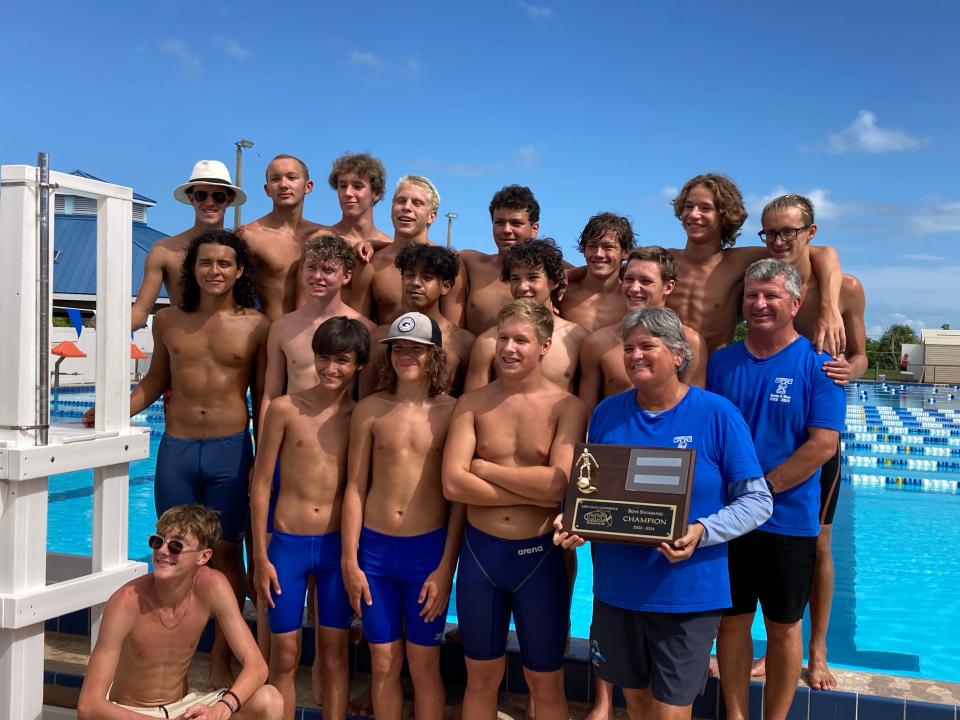 Titusville boys swimming won the Cape Coast Conference Swimming championship on Friday Oct. 6, 2023