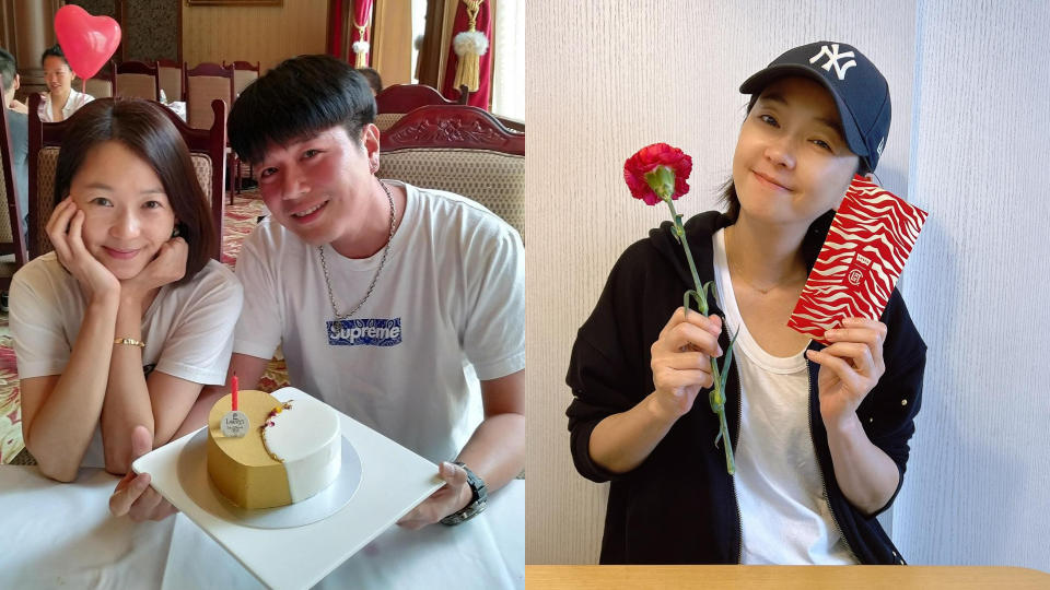日前歡度46歲生日的女星六月蔡君茹，和小7歲的李易在2011年結婚後，生下一子一女Star和Shinny。圖/IG@@june_tsai1976、leeyi527