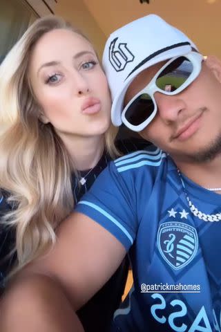 <p>Brittany Mahomes/Instagram</p> Brittany and Patrick Mahomes at a Sporting Kansas City game on June 8, 2024
