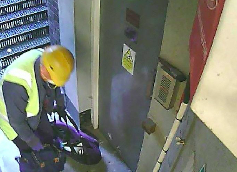 <em>A suspect caught on CCTV during the raid (Rex)</em>