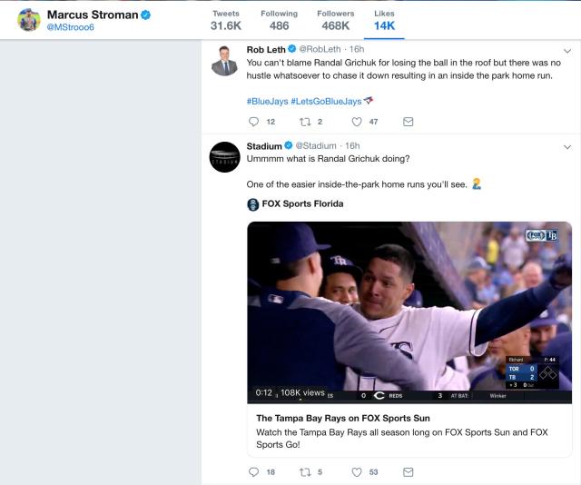 Randal Grichuk, Tim Anderson get into Twitter beef over bat flips